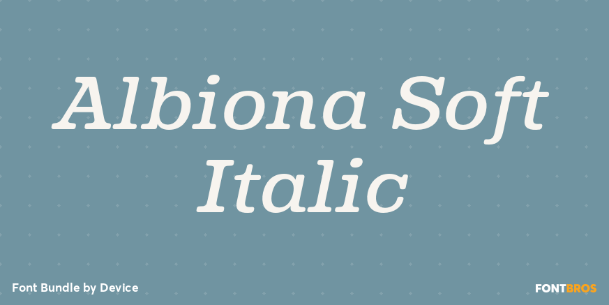 Albiona Soft Italic Poster
