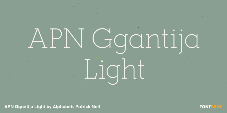 APN Ggantija Light Font Poster