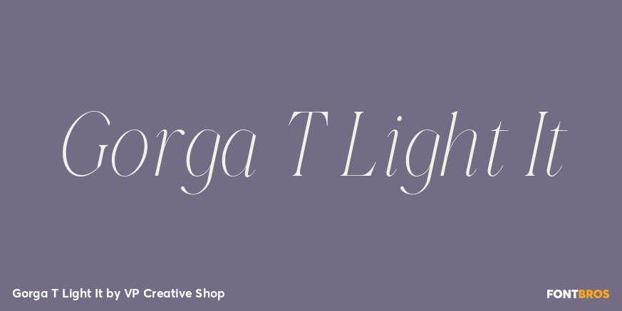 Gorga T Light It Font Poster #1