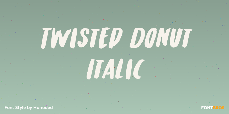 Twisted Donut Italic Poster