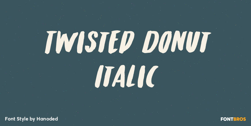 Twisted Donut Italic Poster