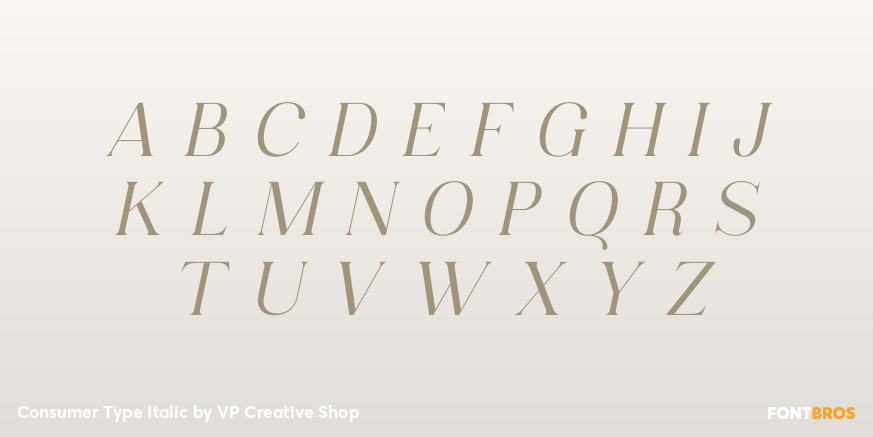 Consumer Type Italic Font Poster #2