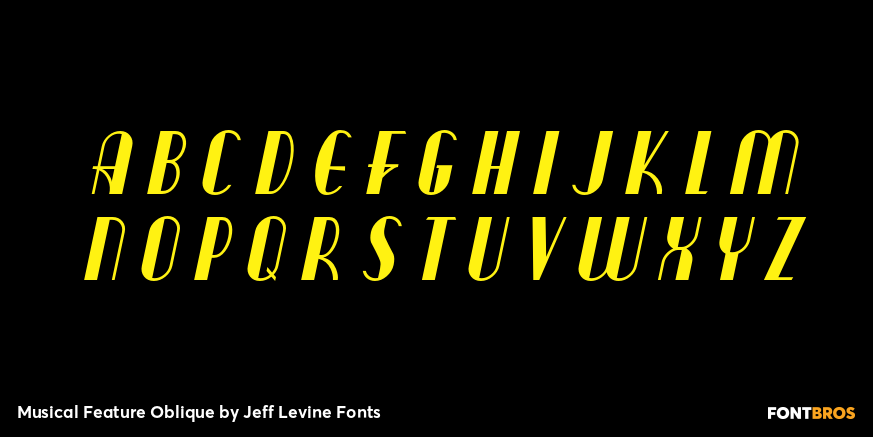 Musical Feature Oblique Font Poster #1