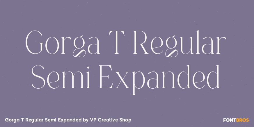 Gorga T Regular Semi Expanded Font Poster #1