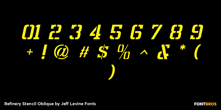 Refinery Stencil Oblique Font Poster #4