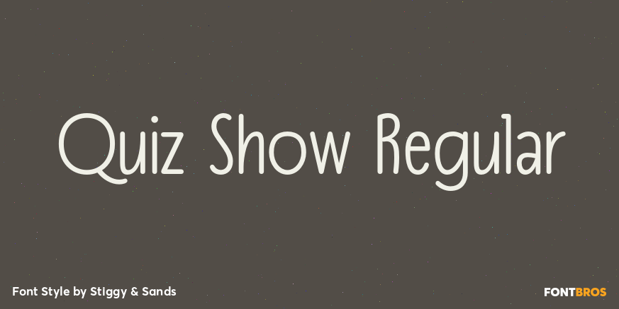 Quiz Show Regular Font Poster #1