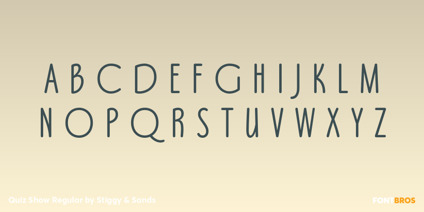 Quiz Show Regular Font Poster #2