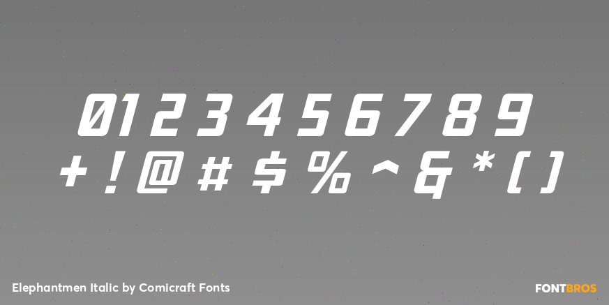 Elephantmen Italic Font Poster #4