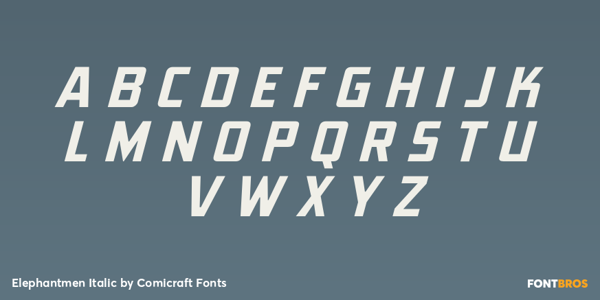 Elephantmen Italic Font Poster #2