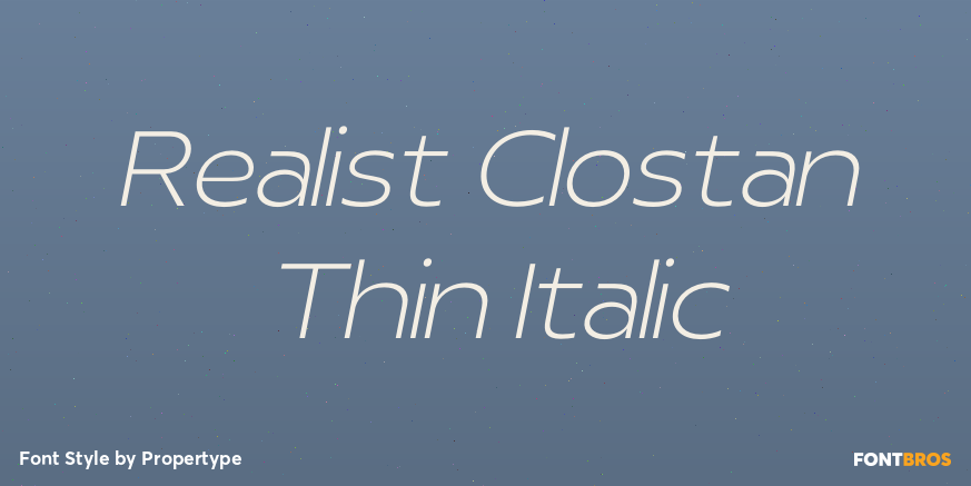 Realist Clostan Thin Italic Poster
