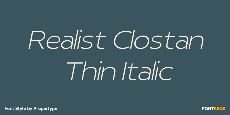 Realist Clostan Thin Italic Poster