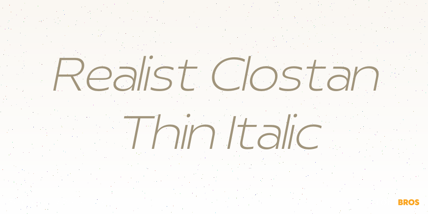 Realist Clostan Thin Italic Poster