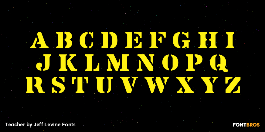 Teacher Font Poster #3