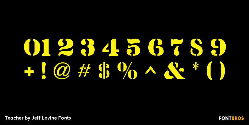 Teacher Font Poster #4