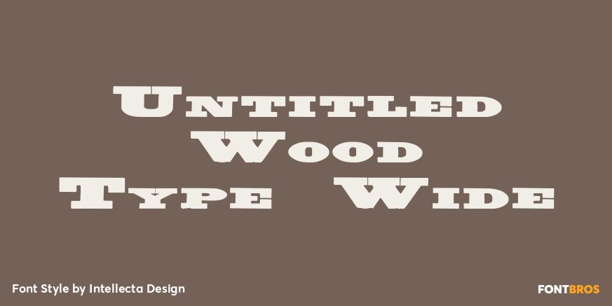Untitled Wood Type Wide Font Poster #1