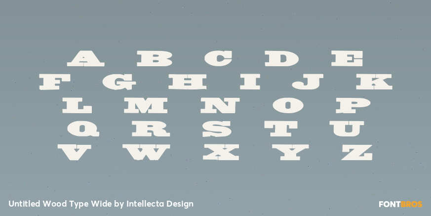 Untitled Wood Type Wide Font Poster #1