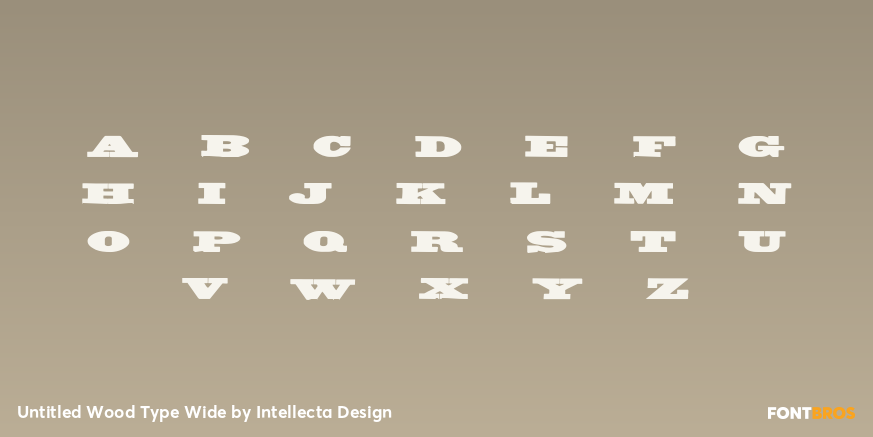 Untitled Wood Type Wide Font Poster #1