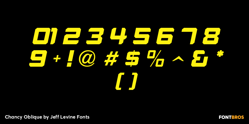 Chancy Oblique Font Poster #4