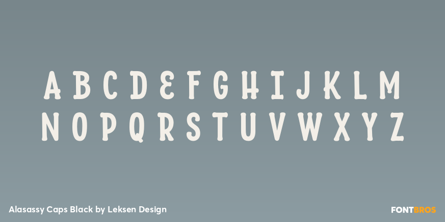 Alasassy Caps Black Font Poster #2