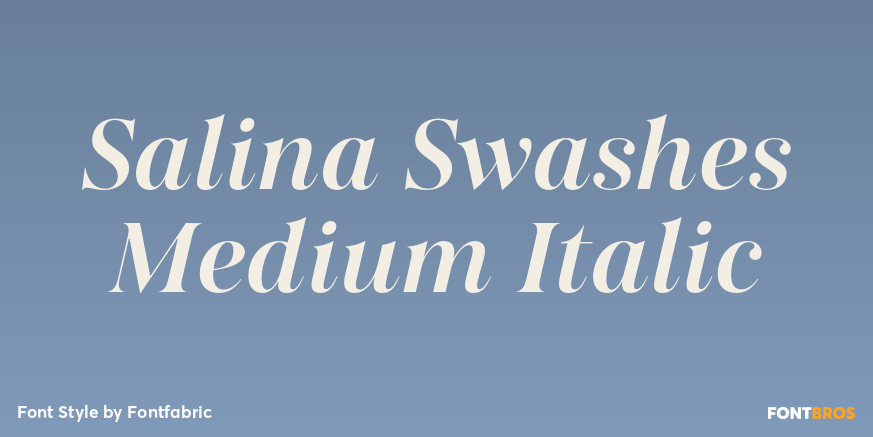 Salina Swashes Medium Italic Poster