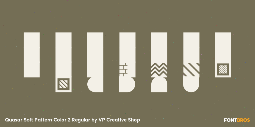 Quasar Soft Pattern Color 2 Regular Font Poster #2