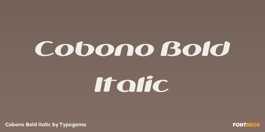 Cobono Bold Italic Poster