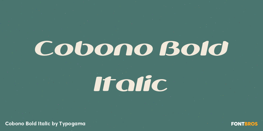Cobono Bold Italic Poster