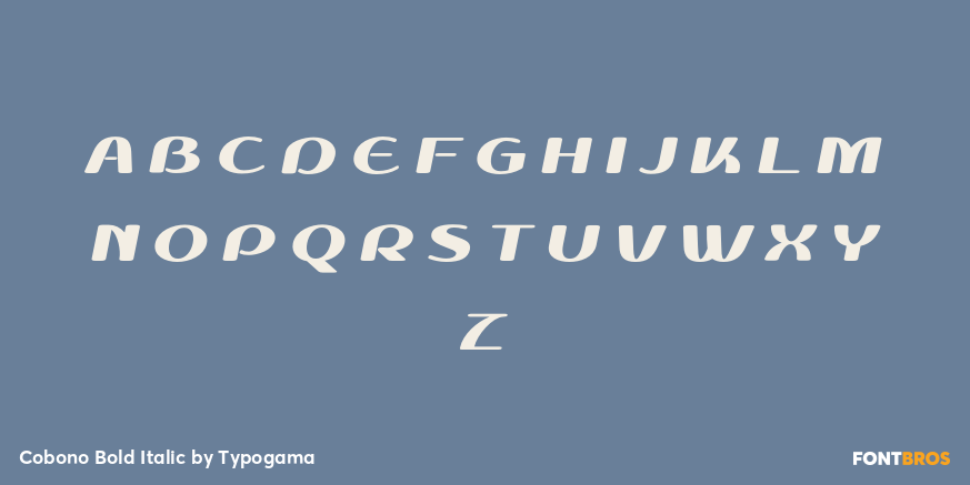 Cobono Bold Italic Font Poster #2