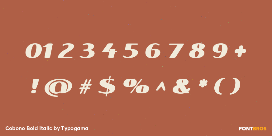 Cobono Bold Italic Font Poster #4