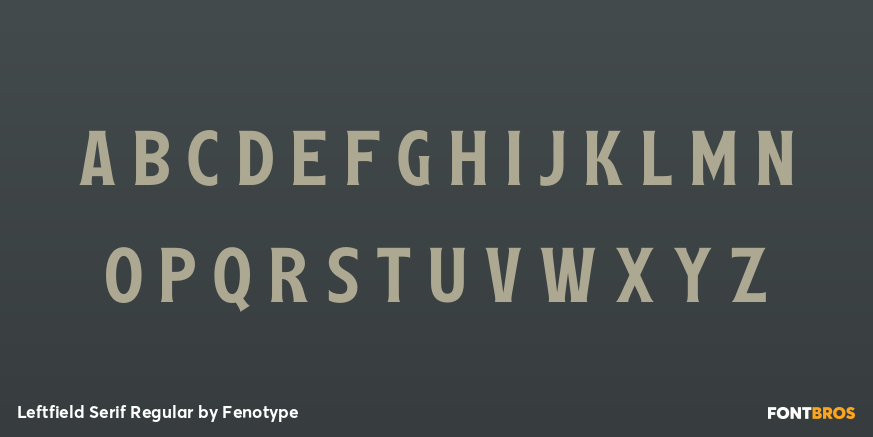 Leftfield Serif Regular Font Poster #1