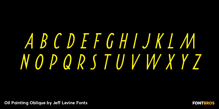 Oil Painting Oblique Font Poster #2
