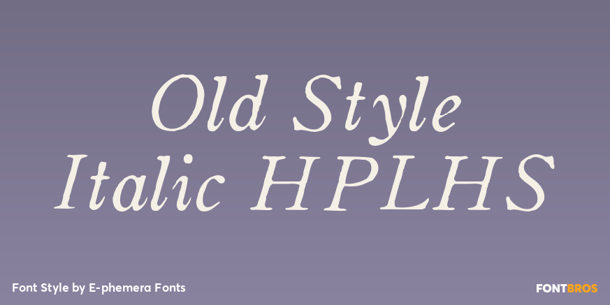 Old Style Italic HPLHS Poster