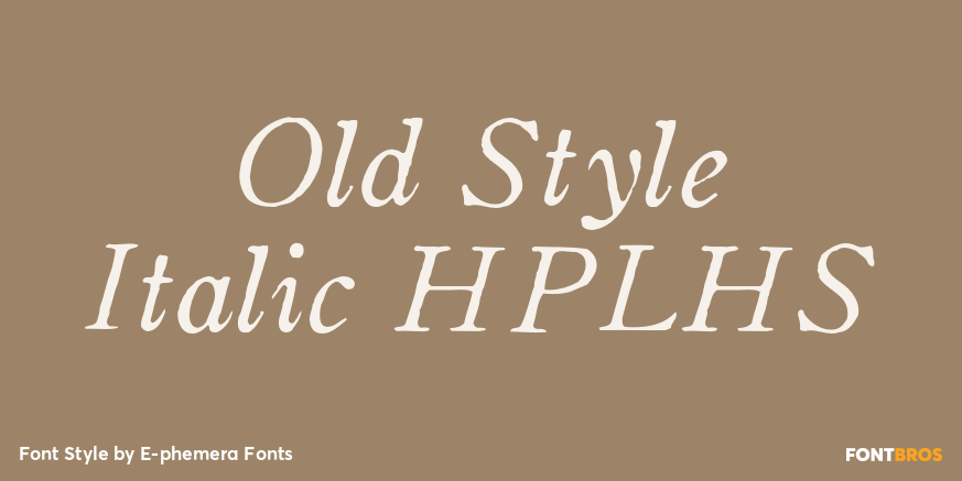 Old Style Italic HPLHS Poster