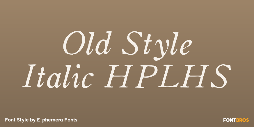 Old Style Italic HPLHS Poster