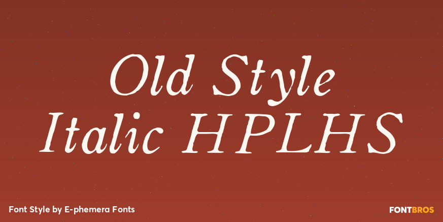 Old Style Italic HPLHS Poster