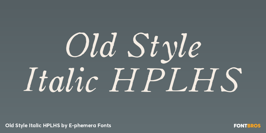 Old Style Italic HPLHS Poster