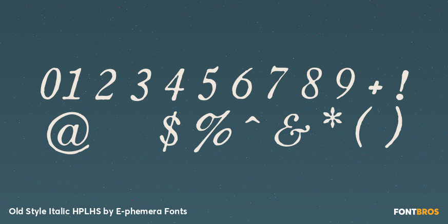 Old Style Italic HPLHS Font Poster #4