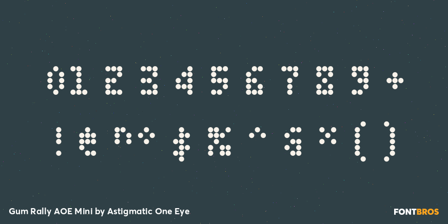 Gum Rally AOE Mini Font Poster #1