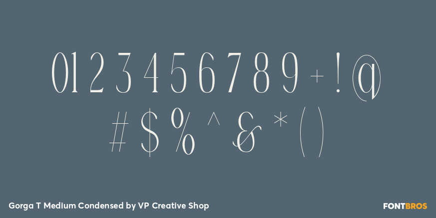 Gorga T Medium Condensed Font Poster #4