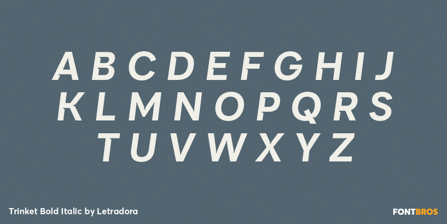 Trinket Bold Italic Font Poster #2