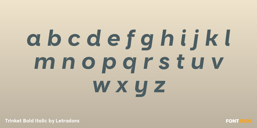 Trinket Bold Italic Font Poster #3