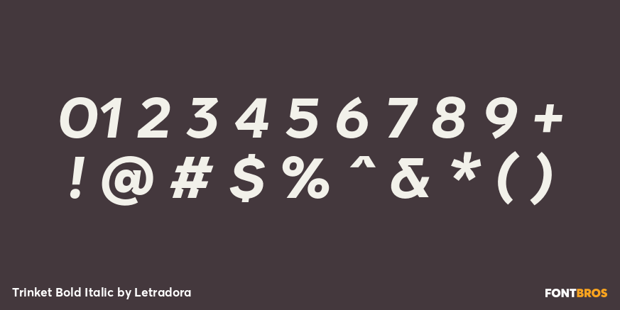 Trinket Bold Italic Font Poster #4