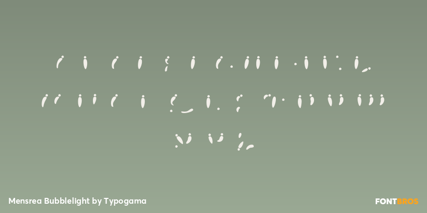 Mensrea Bubblelight Font Poster #2