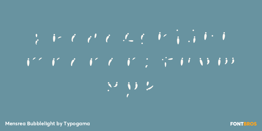 Mensrea Bubblelight Font Poster #3