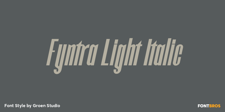 Fyntra Light Italic Poster
