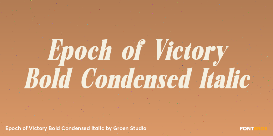 Epoch of Victory Bold Condensed Italic Poster