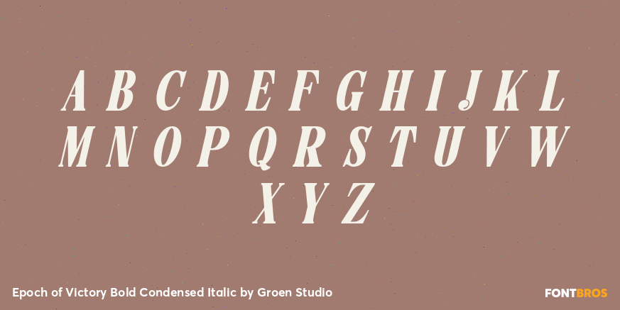 Epoch of Victory Bold Condensed Italic Font Poster #2