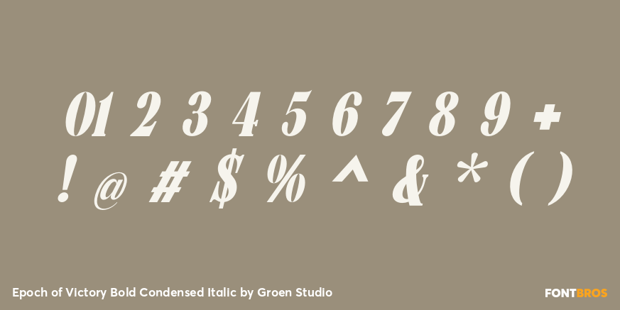 Epoch of Victory Bold Condensed Italic Font Poster #4