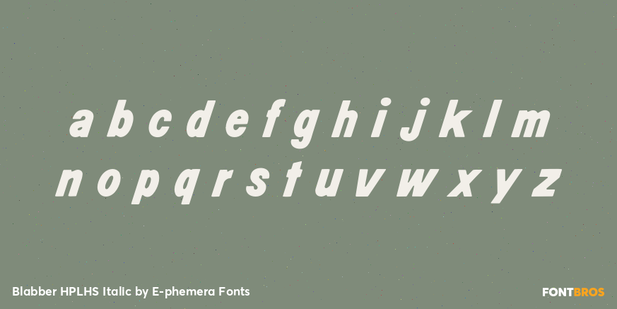 Blabber HPLHS Italic Font Poster #3