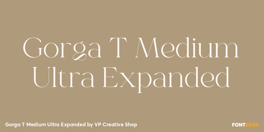Gorga T Medium Ultra Expanded Font Poster #1